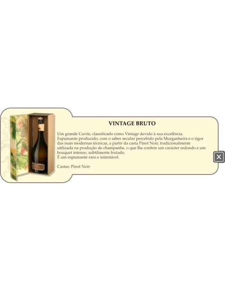 Sparkling Wine Murganheira Velha Reserva Bruto (Mathusalem 6L) com caixa de madeira | Murganheira