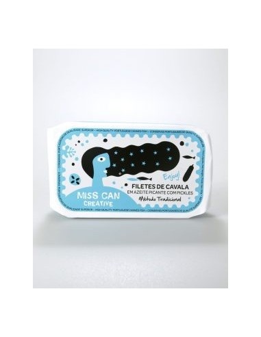 Miss Can CREATIVE Fillets of Mackerel em olive oil Spicy with pickles | Miss Can Miss Can CREATIVE Fillets of Mackerel em olive oil Spicy with pickles | Miss Can