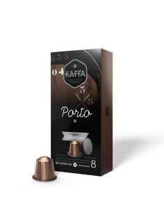 C&aacute;psulas de Caf&eacute; de Alum&iacute;nio Porto Kaffa Int.8 Caixa 10 C&aacute;psulas Comp. Nespresso | Kaffa 2