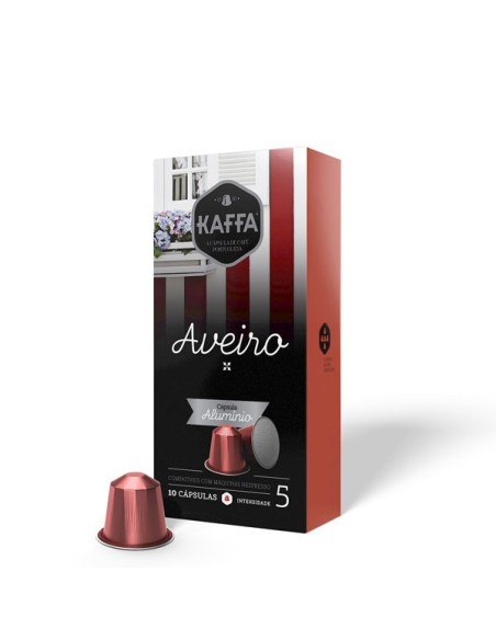 Cápsulas de Café de Alumínio Aveiro Kaffa Int. 5 Caixa 10 Cápsulas Comp. Nespresso | Kaffa Cápsulas de Café de Alumínio Aveiro Kaffa Int. 5 Caixa 10 Cápsulas Comp. Nespresso | Kaffa
