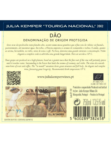 Julia Kemper Touriga Nacional Biol&oacute;gico