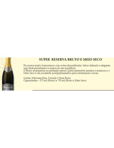 Sparkling Wine Murganheira Super Reserva Meio Seco | Murganheira