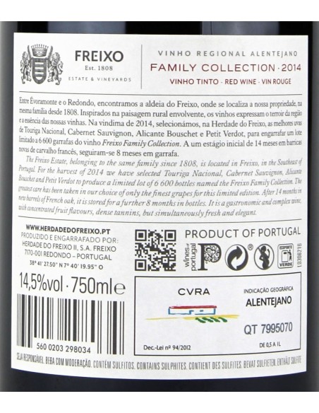 Freixo Family Collection Tinto 2015 | Herdade do Freixo