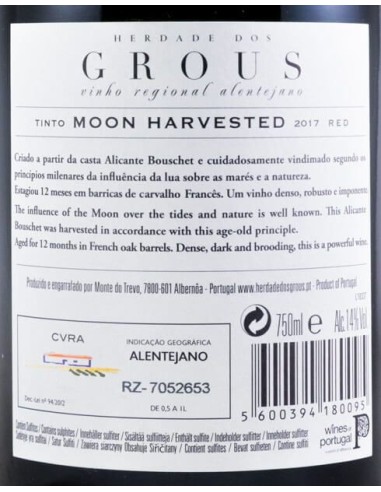 Herdade dos Grous Moon Harvest Red 2017 75cl | Herdade Dos Grous