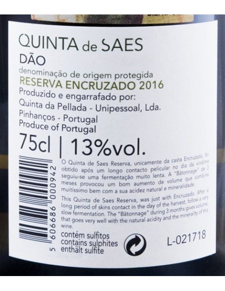 Quinta de Saes Encruzado 2019 | Quinta da Pellada