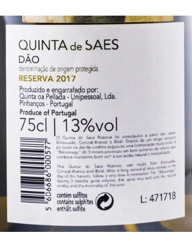 Quinta de Saes Reserva White 2018 | Quinta da Pellada