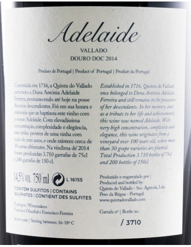 Quinta do Vallado Adelaide Red 2014 | Quinta Do Vallado