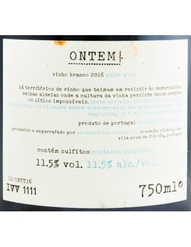 Ontem Branco 2018 75cl | Conceito Vinhos - Wines