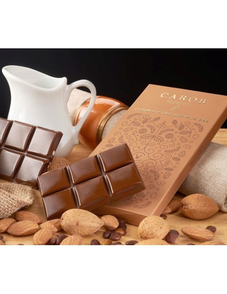 Carob Almond and Milk Bar 100g | Carob World