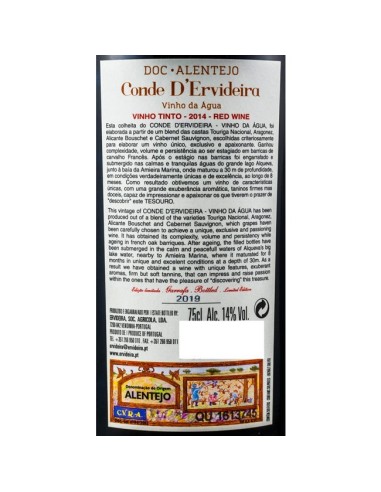 Conde D'Ervideira Vinho da &Aacute;gua Tinto DOC 2014 | Ervideira