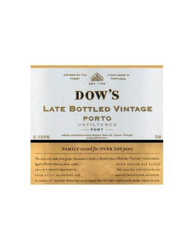 Vinho do Port DOW&acute;S L.B.V 2012 75cl | Symington Family Estates